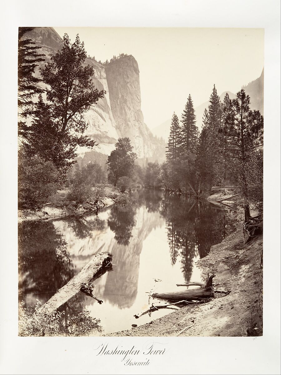 Washington Tower, Yosemite, Attributed to Carleton E. Watkins (American, 1829–1916), Albumen silver print from glass negative 