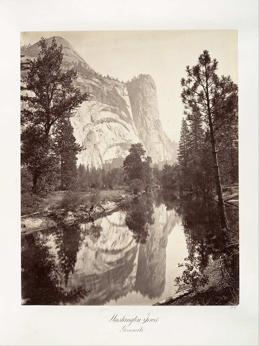 Washington Tower, Yosemite, Attributed to Carleton E. Watkins (American, 1829–1916), Albumen silver print from glass negative 