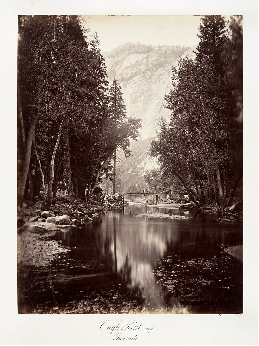 Eagle Point, 4,000 feet, Yosemite, Attributed to Carleton E. Watkins (American, 1829–1916), Albumen silver print from glass negative 