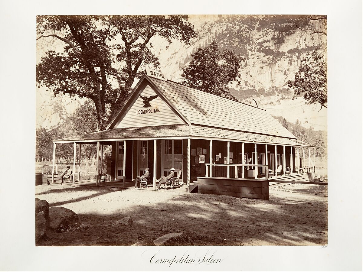 Cosmopolitan Saloon, Carleton E. Watkins (American, 1829–1916), Albumen silver print from glass negative 