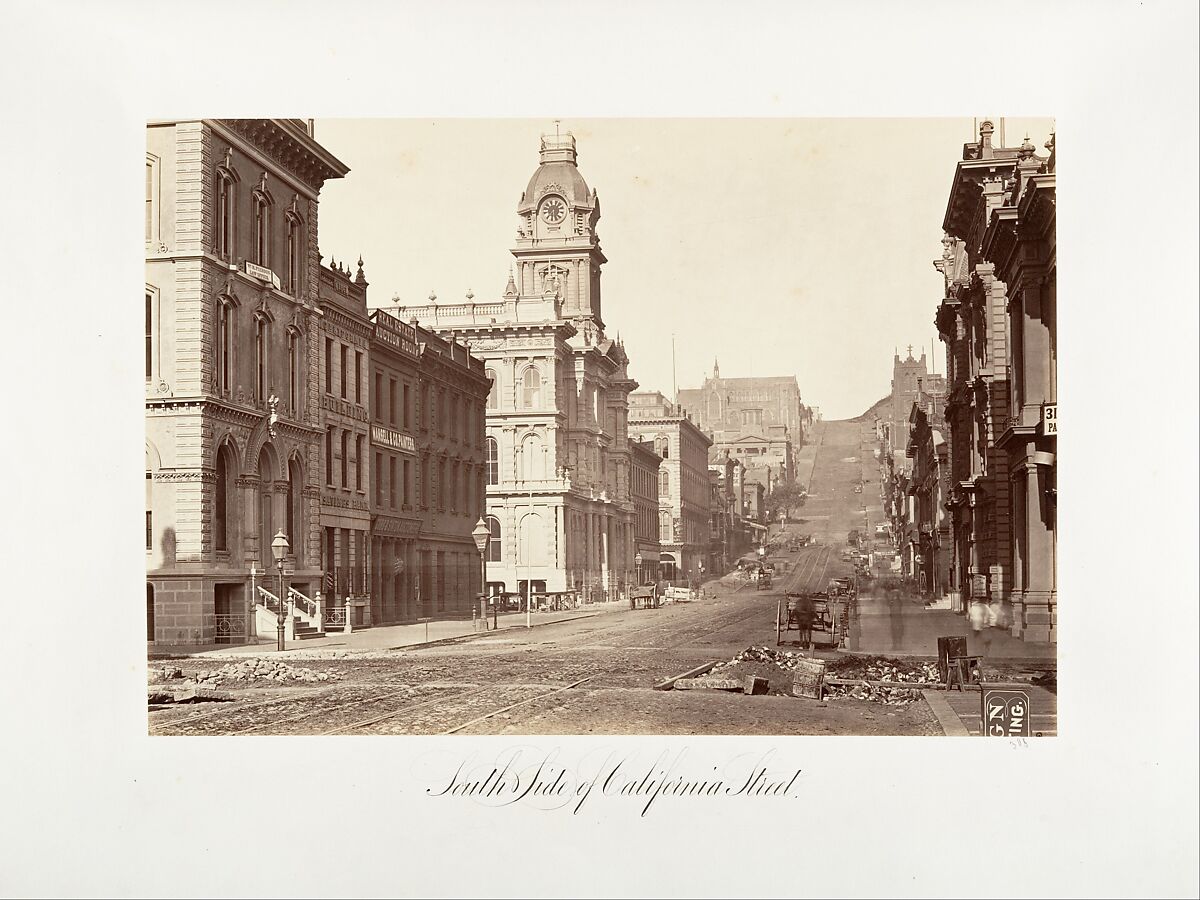 South Side of California Street, Carleton E. Watkins (American, 1829–1916), Albumen silver print from glass negative 