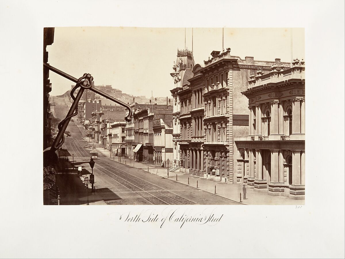 North Side of California Street, Carleton E. Watkins (American, 1829–1916), Albumen silver print from glass negative 