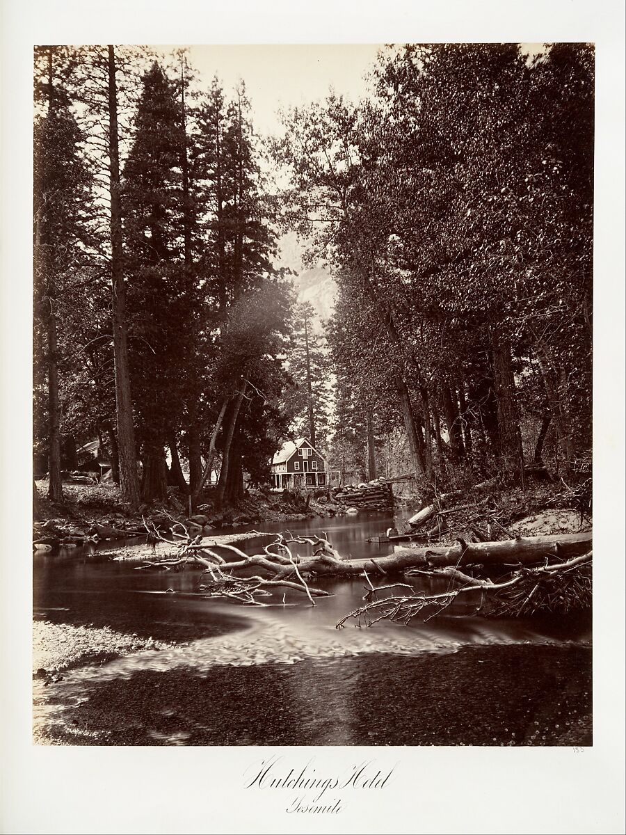 Hutchings Hotel, Yosemite, Carleton E. Watkins (American, 1829–1916), Albumen silver print from glass negative 