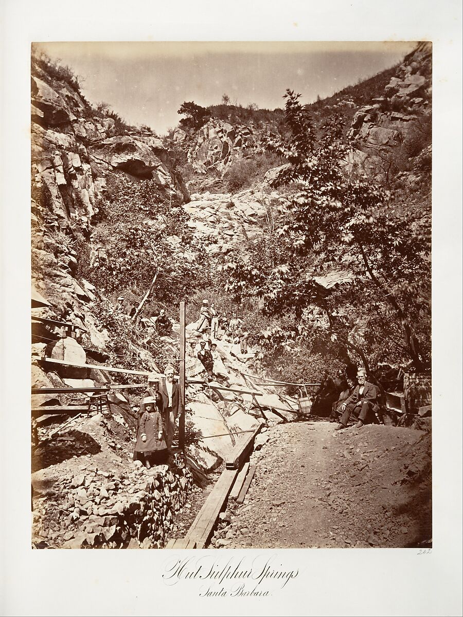 Hot Sulphur Springs, Santa Barbara, Carleton E. Watkins (American, 1829–1916), Albumen silver print from glass negative 