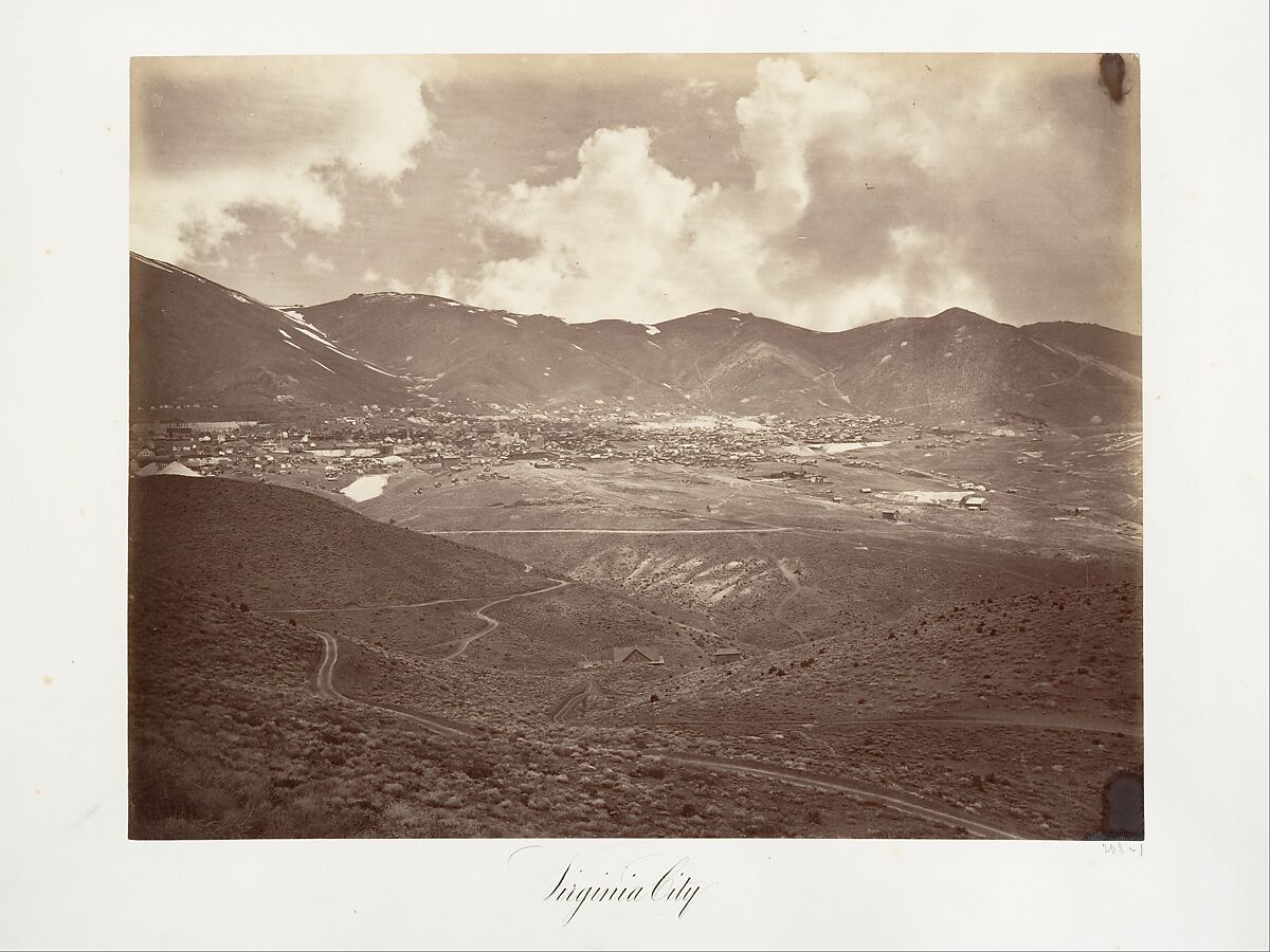 Virginia City, Carleton E. Watkins (American, 1829–1916), Albumen silver print from glass negative 