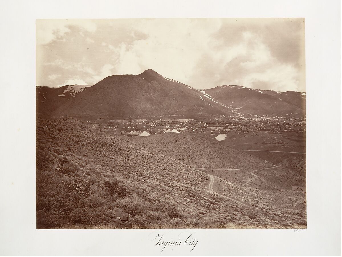 Virginia City, Carleton E. Watkins (American, 1829–1916), Albumen silver print from glass negative 