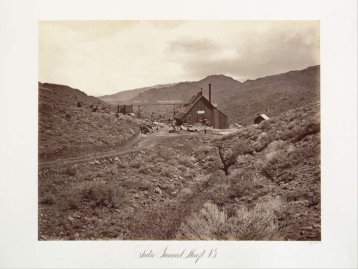 Sutro Tunnel Shaft No. 3, Carleton E. Watkins (American, 1829–1916), Albumen silver print from glass negative 