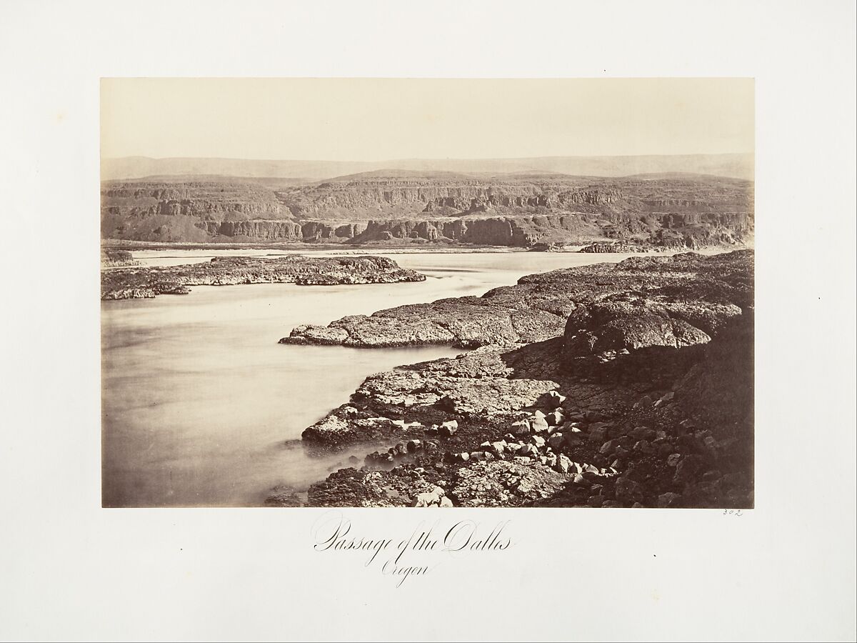 Passage of the Dalles, Oregon, Carleton E. Watkins (American, 1829–1916), Albumen silver print from glass negative 