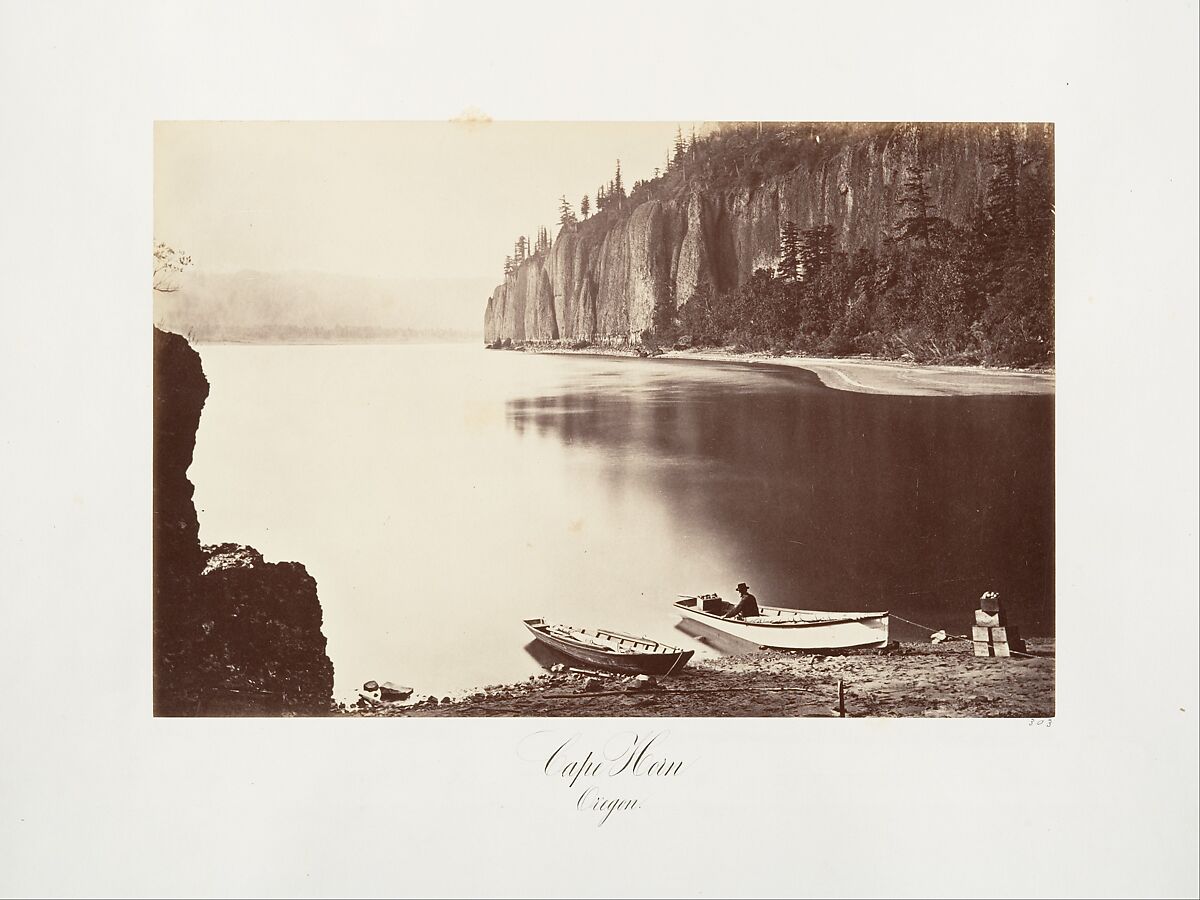Cape Horn, Oregon, Carleton E. Watkins (American, 1829–1916), Albumen silver print from glass negative 