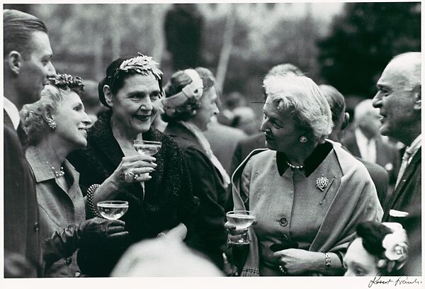 Cocktail Party, New York City, Robert Frank (American (born Switzerland), Zurich 1924–2019 Inverness, Nova Scotia), Gelatin silver print 