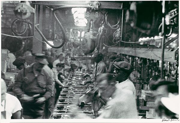 Assembly Line, Detroit, Robert Frank (American (born Switzerland), Zurich 1924–2019 Inverness, Nova Scotia), Gelatin silver print 