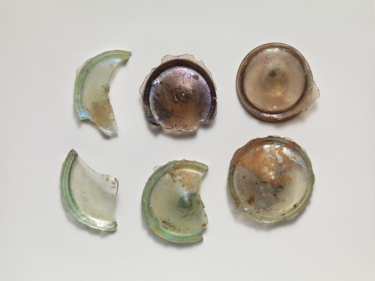 Fragments, Glass, ceramic, European or Middle Eastern