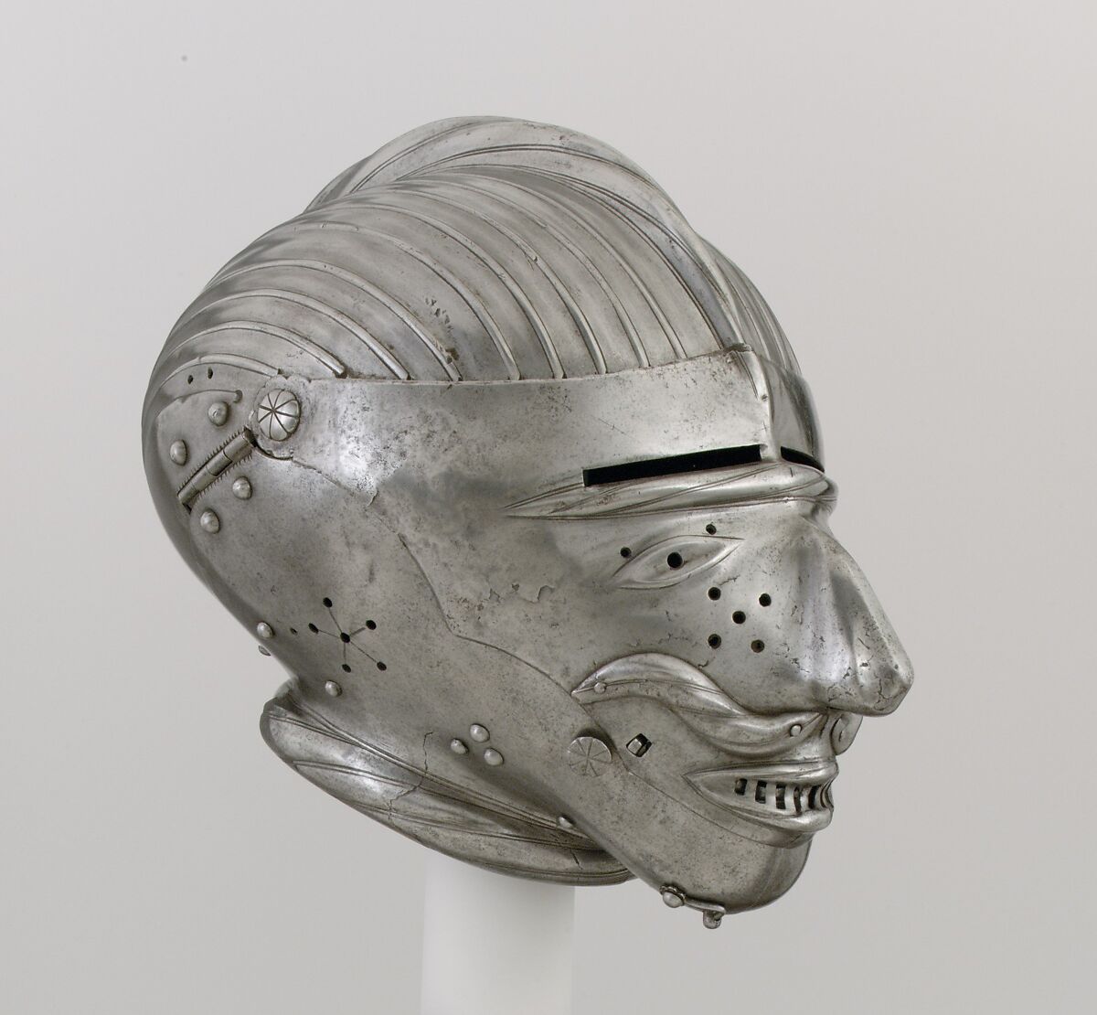 Armet with Mask Visor, Steel, German, Nuremberg or Austrian, Innsbruck 