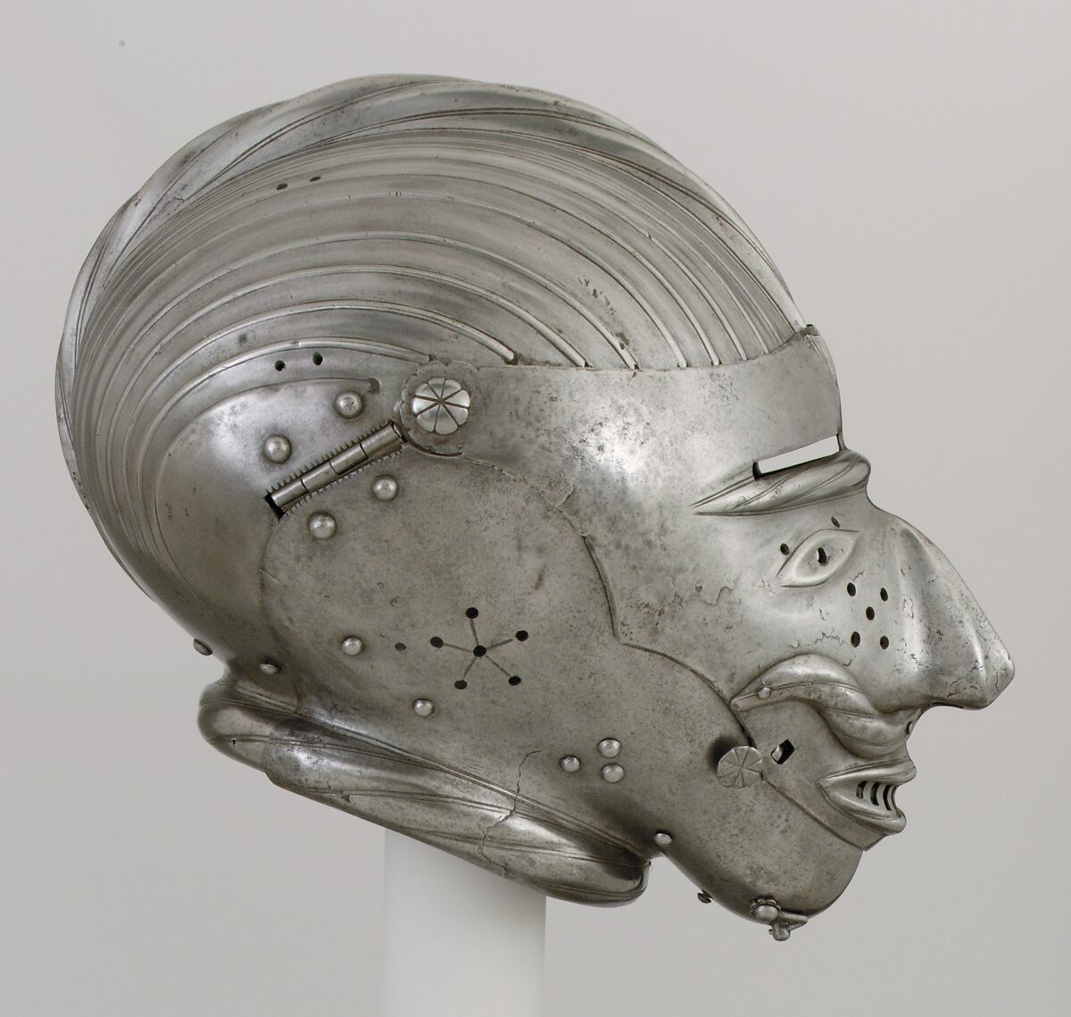 Armet with Mask Visor, Steel, German, Nuremberg or Austrian, Innsbruck