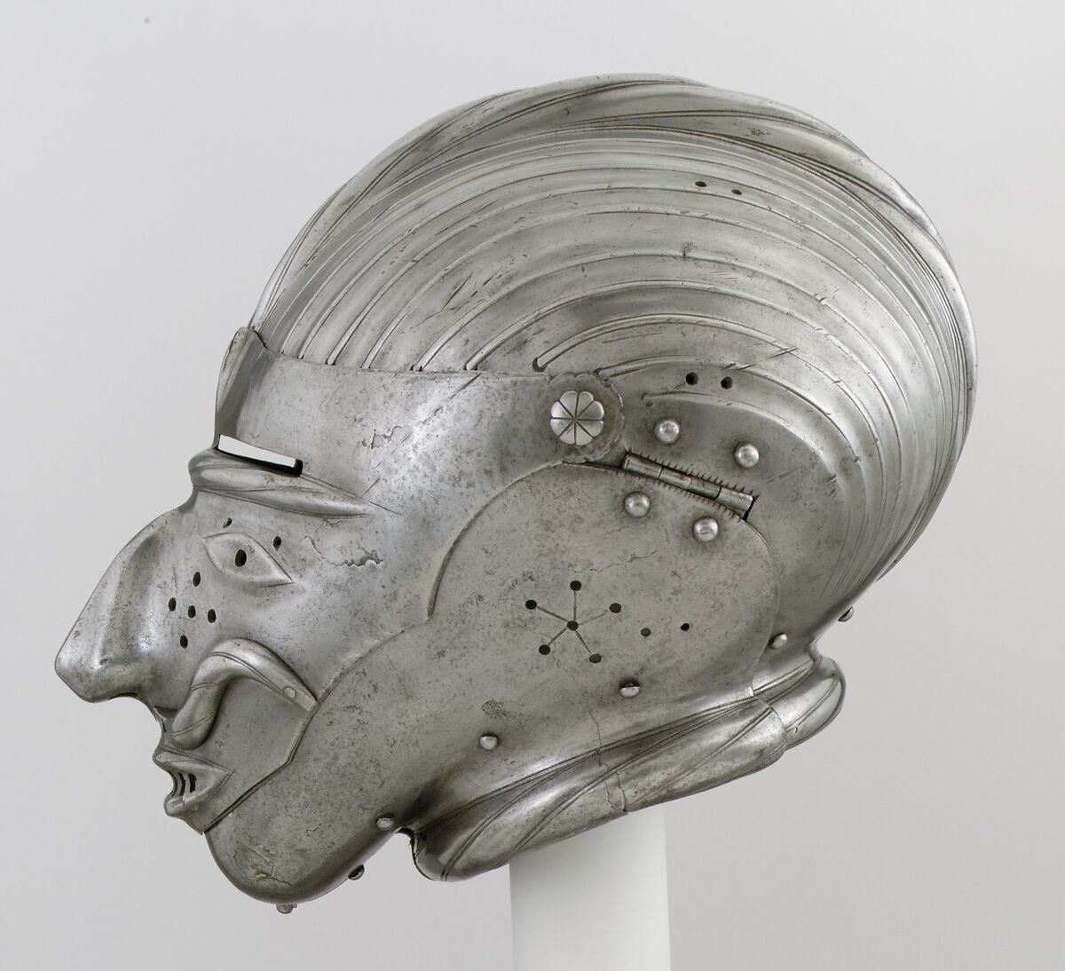 Armet with Mask Visor, Steel, German, Nuremberg or Austrian, Innsbruck