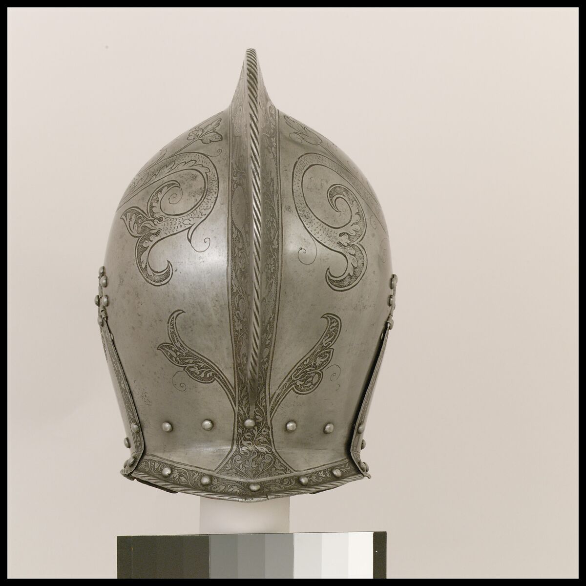 Burgonet, Attributed to Kunz Lochner (German, Nuremberg, 1510–1567), Steel, leather, textile, German, Nuremberg