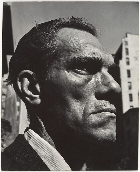 [Close-up Portrait of Man on Street, New York City], Leon Levinstein (American, Buckhannon, West Virginia 1910–1988 New York), Gelatin silver print 