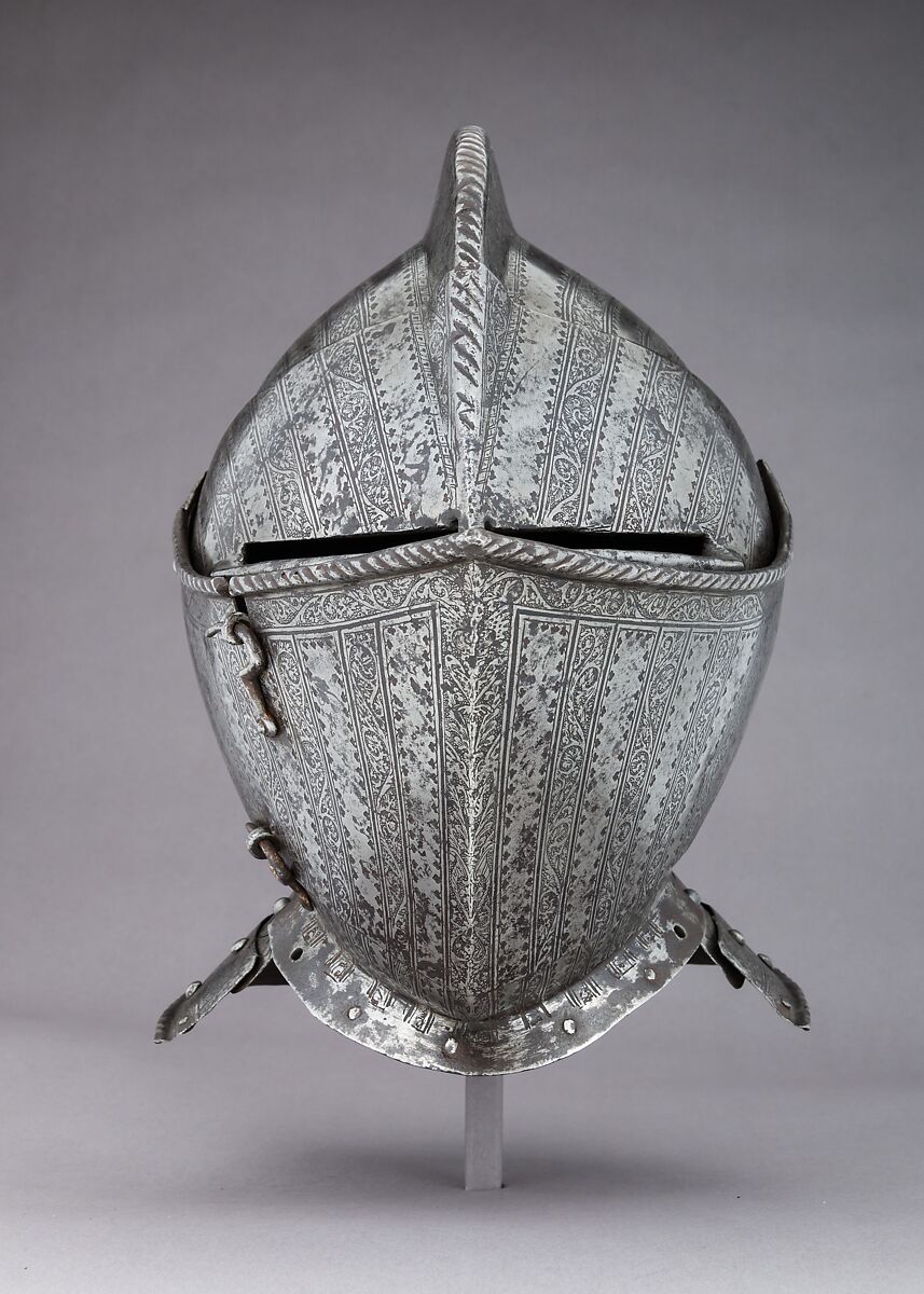 Close-Helmet for the Field, Steel, gold, Italian