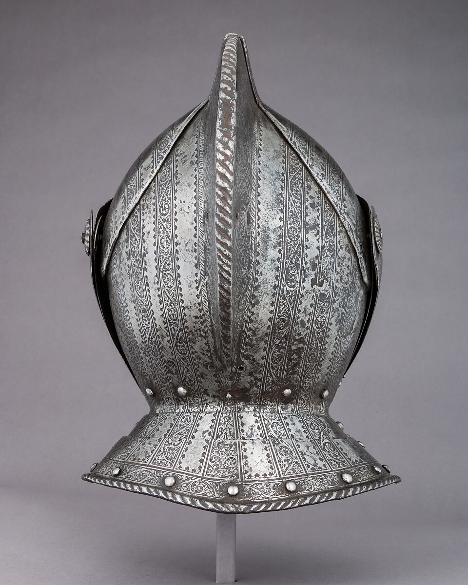 Close-Helmet for the Field, Steel, gold, Italian