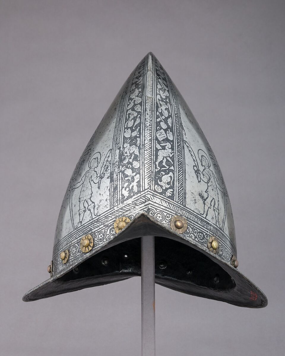 Cabasset, Steel, brass, Italian, Brescia