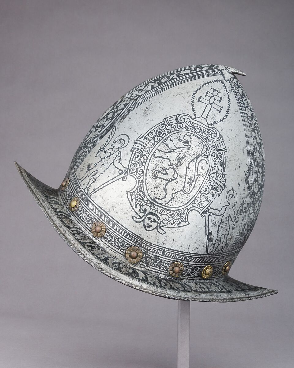 Cabasset, Steel, brass, Italian, Brescia