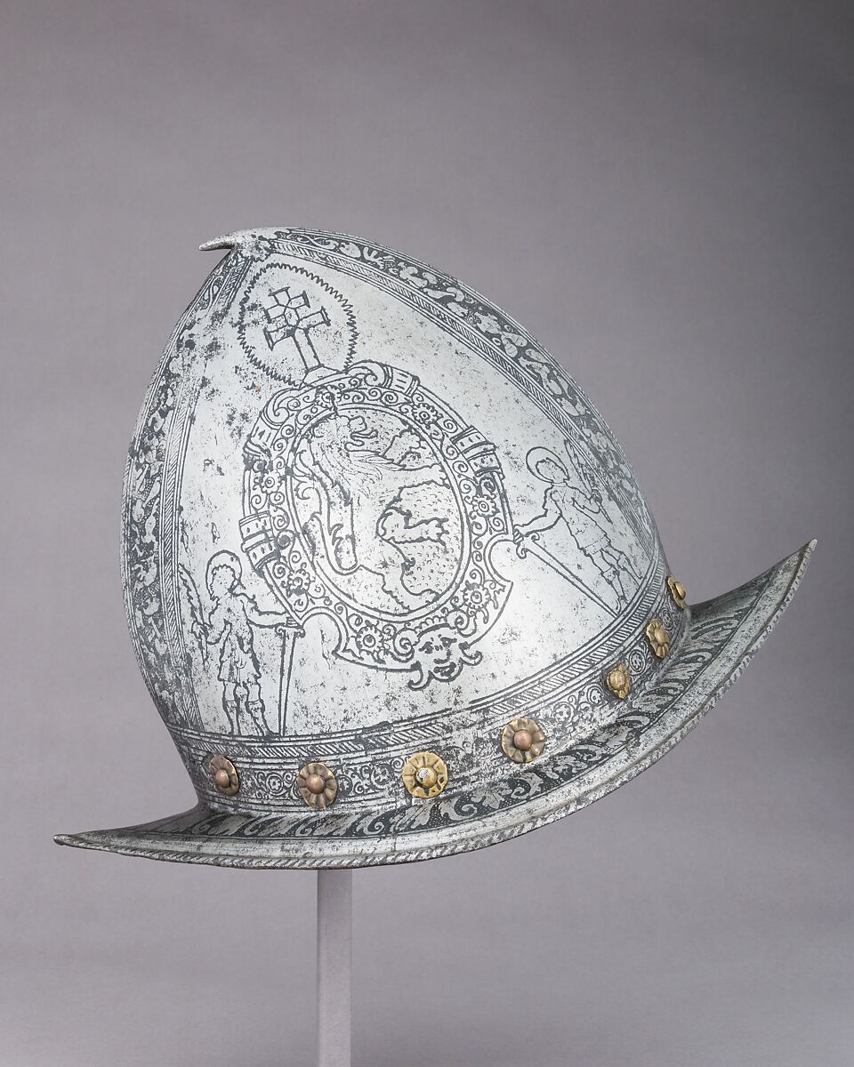 Cabasset, Steel, brass, Italian, Brescia