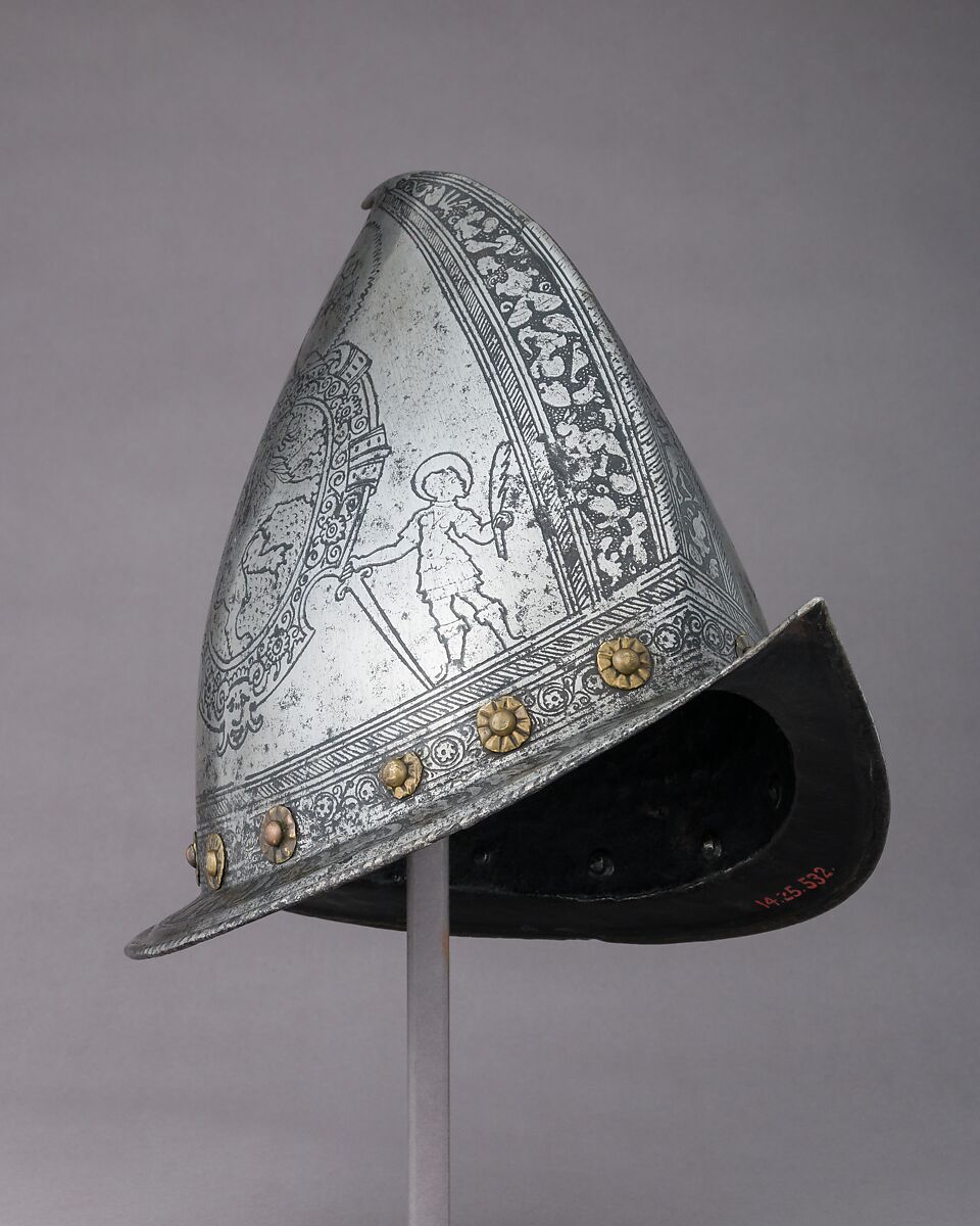 Cabasset, Steel, brass, Italian, Brescia