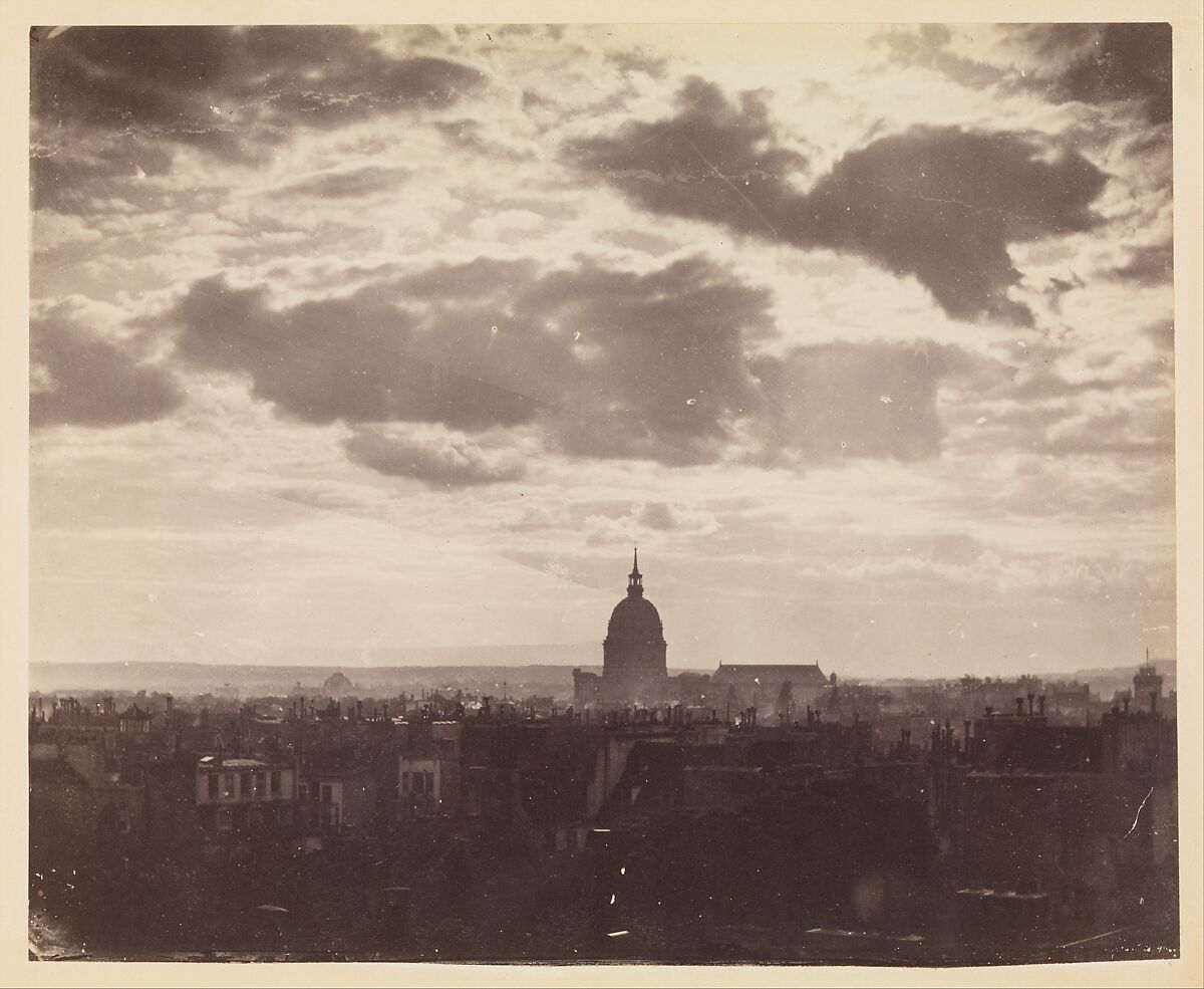 [Cloud Study over Paris], Charles Marville (French, Paris 1813–1879 Paris), Albumen silver print 