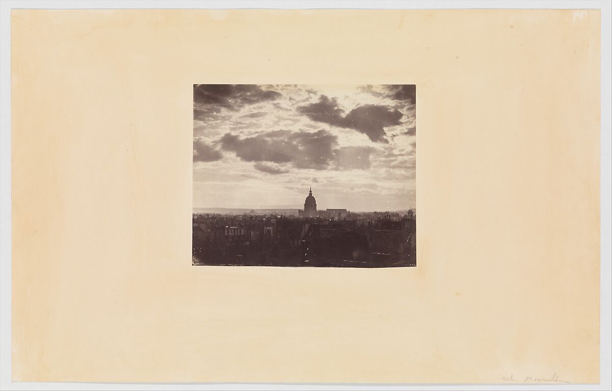 [Cloud Study over Paris], Charles Marville (French, Paris 1813–1879 Paris), Albumen silver print