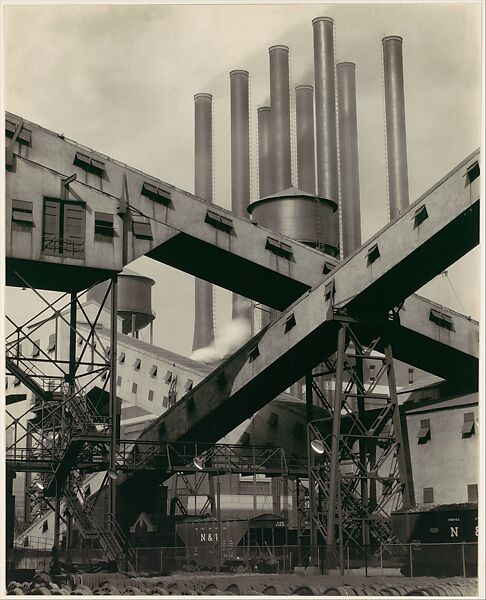 Criss-Crossed Conveyors, River Rouge Plant, Ford Motor Company, Charles Sheeler (American, Philadelphia, Pennsylvania 1883–1965 Dobbs Ferry, New York), Gelatin silver print 