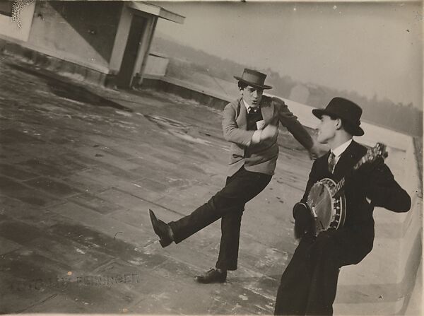 [Charleston on the Bauhaus Roof], T. Lux Feininger (American (born Germany), Berlin 1910–2011 Cambridge, Massachusetts), Gelatin silver print 