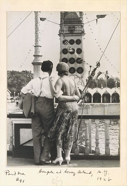 Couple at Coney Island, New York, Walker Evans (American, St. Louis, Missouri 1903–1975 New Haven, Connecticut), Gelatin silver print 