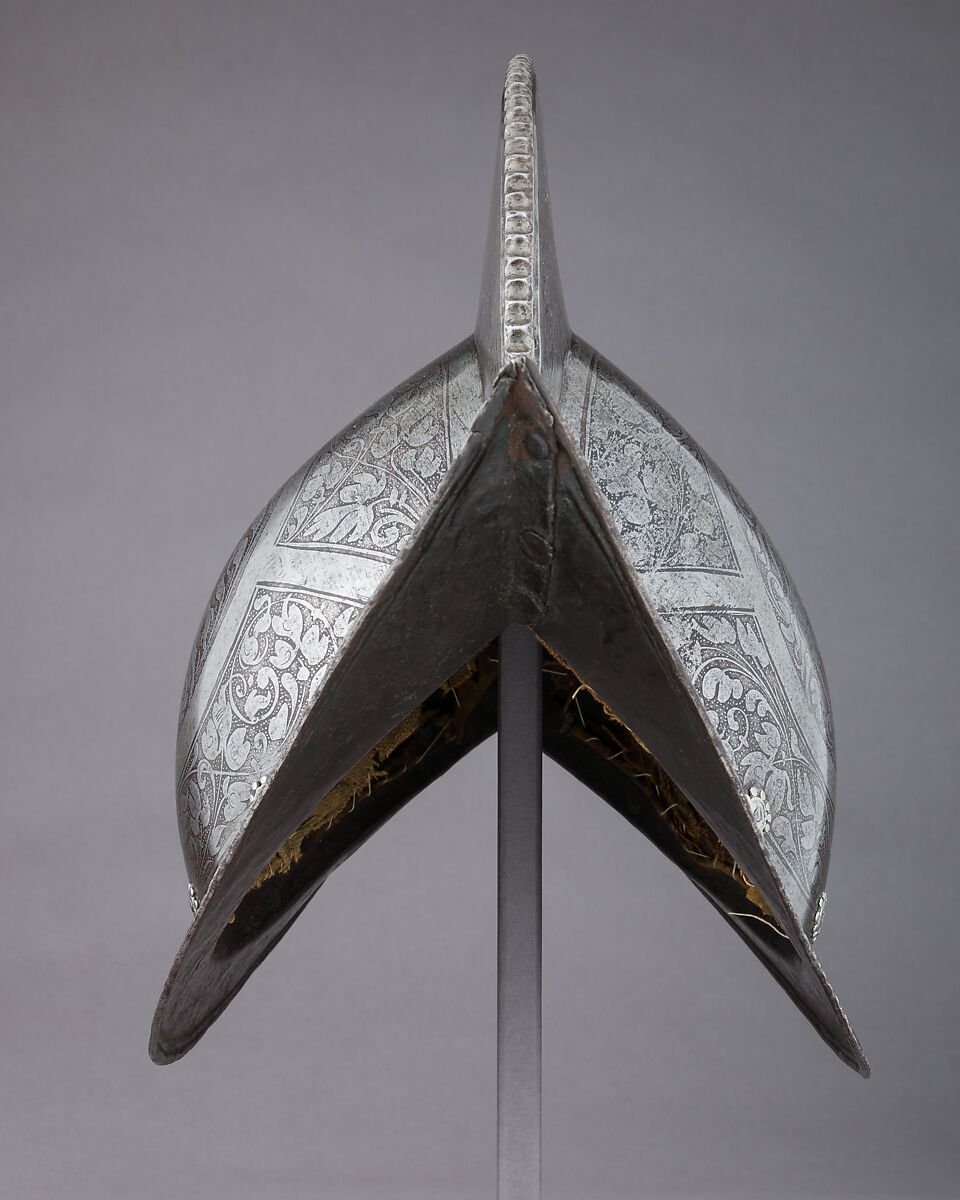 Comb Morion, Steel, lead, textile, German