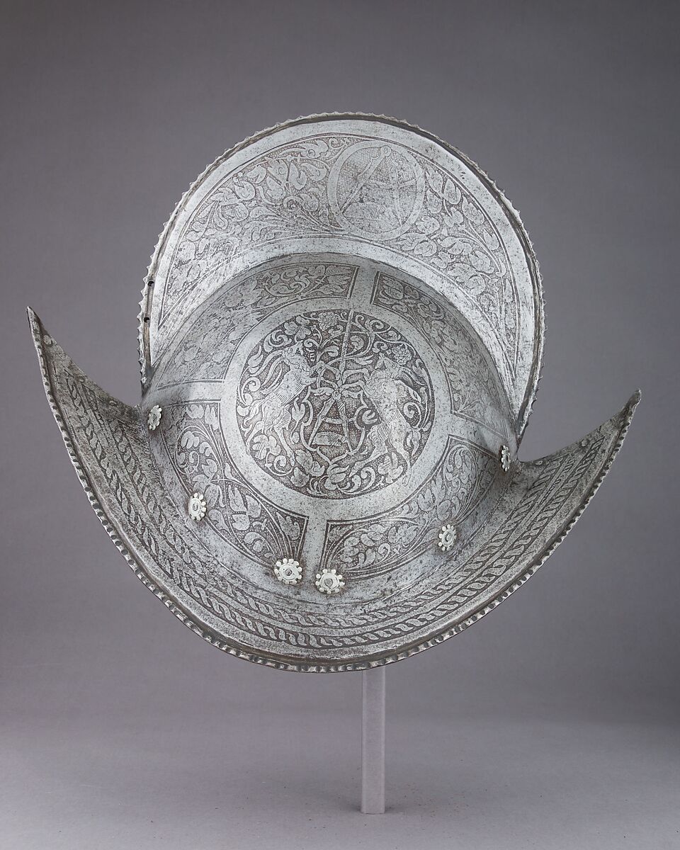 Comb Morion, Steel, lead, textile, German