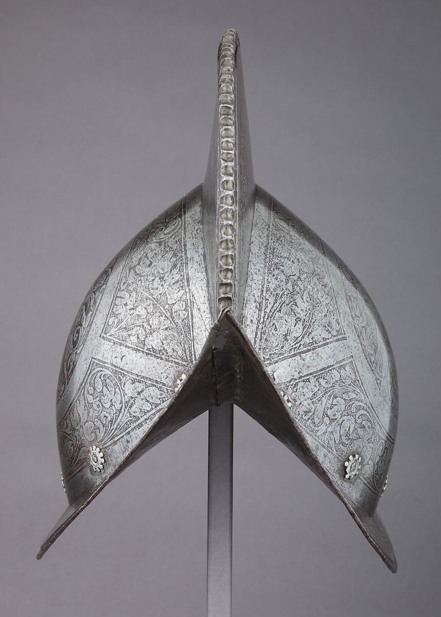 Comb Morion, Steel, lead, textile, German