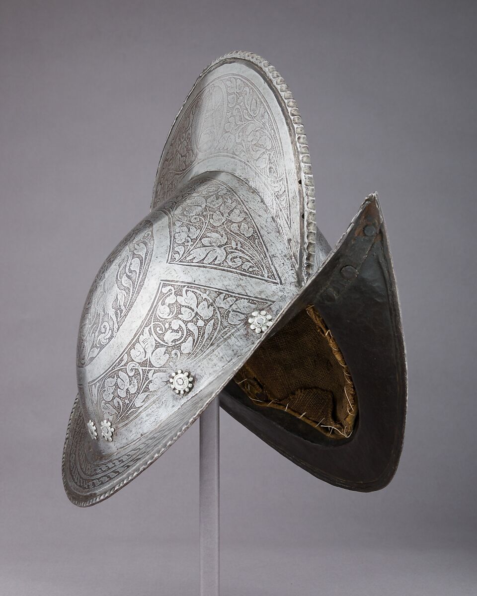 Comb Morion, Steel, lead, textile, German