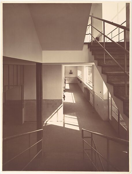 [School Interior: View from Stairway and Hall], Werner Mantz (German, Cologne 1901–1983 Eijsden), Gelatin silver print 