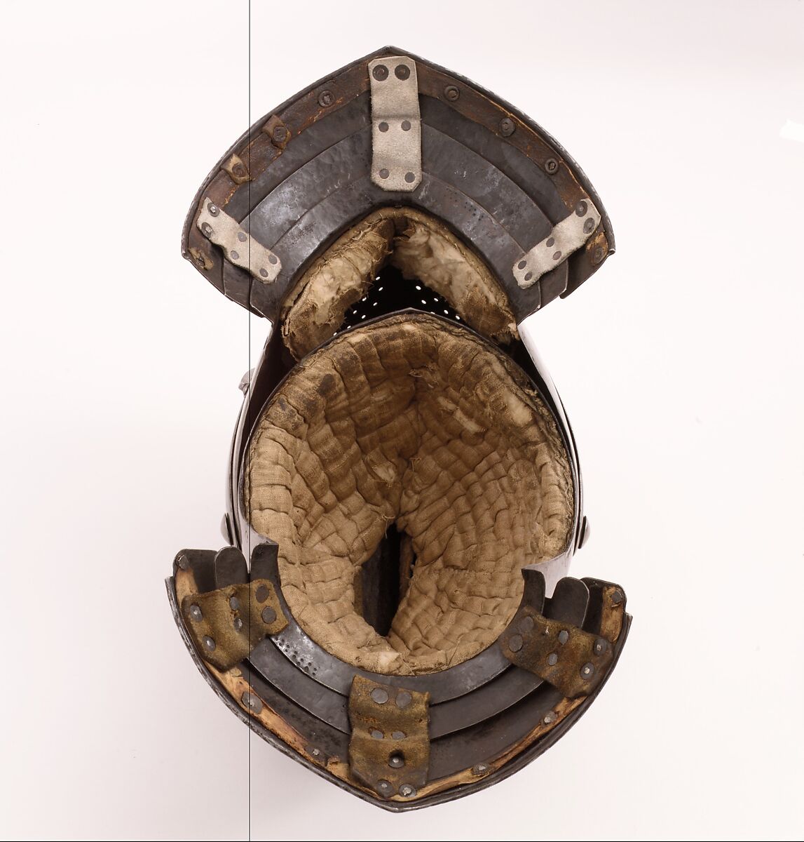 Close-Helmet for the Tournament, Steel, leather, textile, German, probably Augsburg