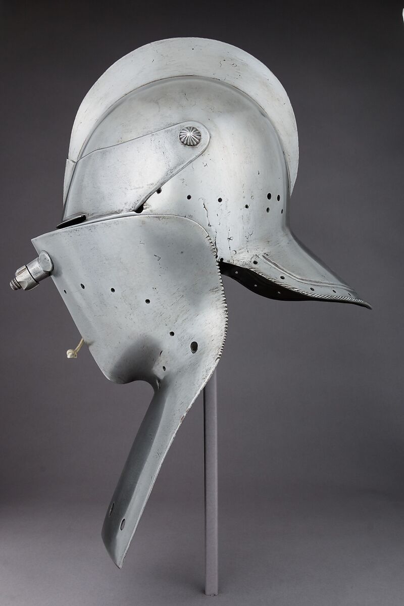 Sallet and Buffe for a Rennzeug in the Saxon Fashion, Steel, leather, German
