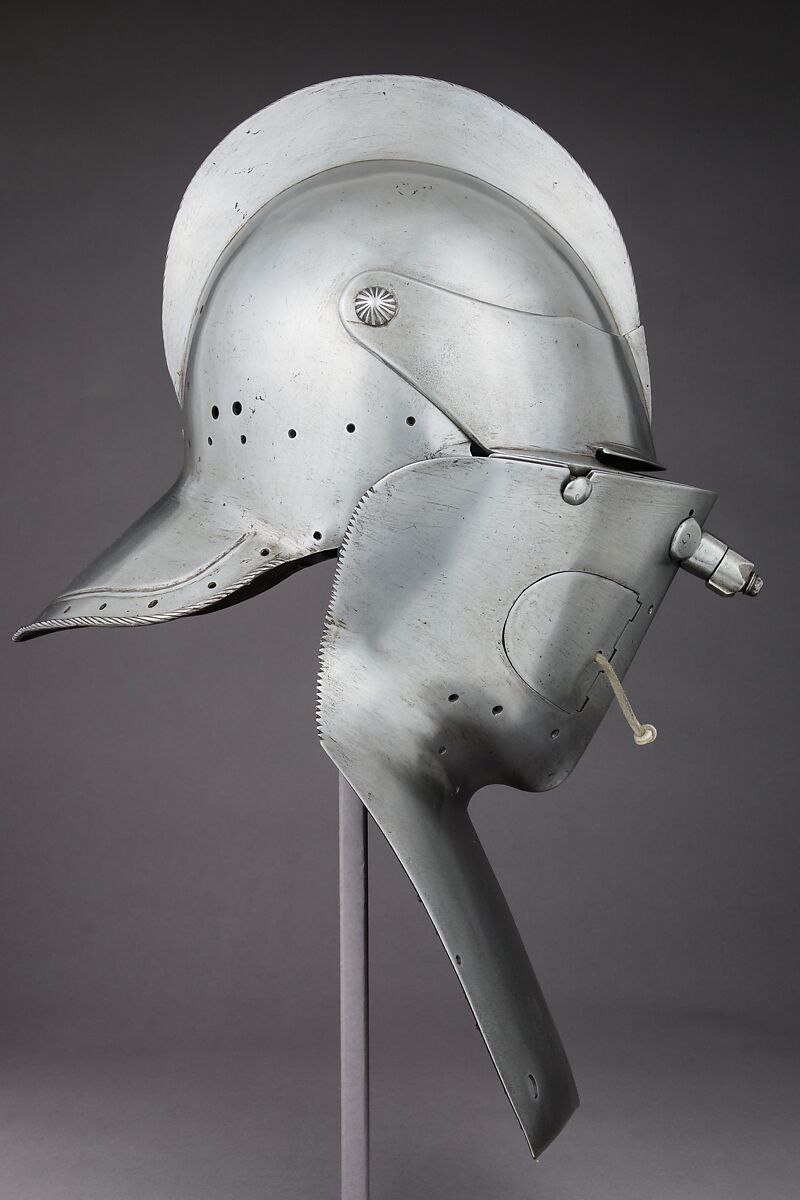 Sallet and Buffe for a Rennzeug in the Saxon Fashion, Steel, leather, German