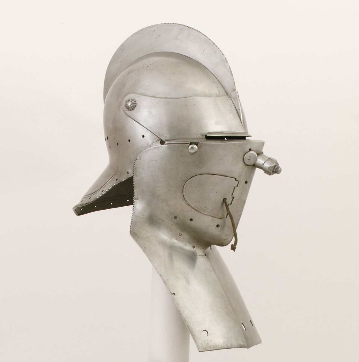 Sallet and Buffe for a Rennzeug in the Saxon Fashion, Steel, leather, German