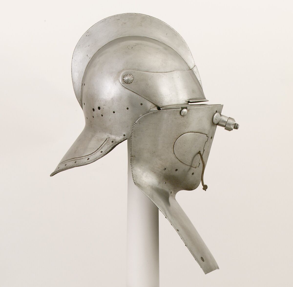 Sallet and Buffe for a Rennzeug in the Saxon Fashion, Steel, leather, German