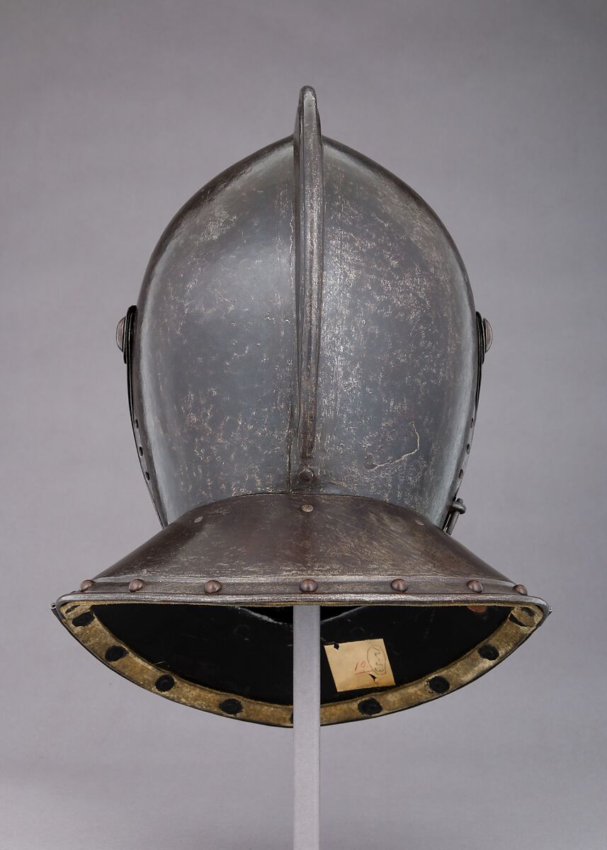 Closed Burgonet of "Savoyard" Type, Steel, leather, Italian