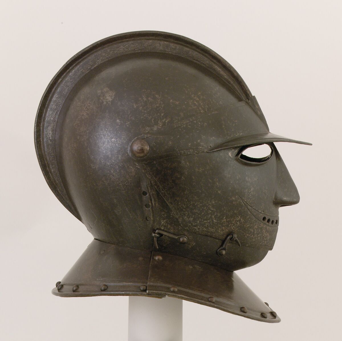 Closed Burgonet of "Savoyard" Type, Steel, leather, Italian