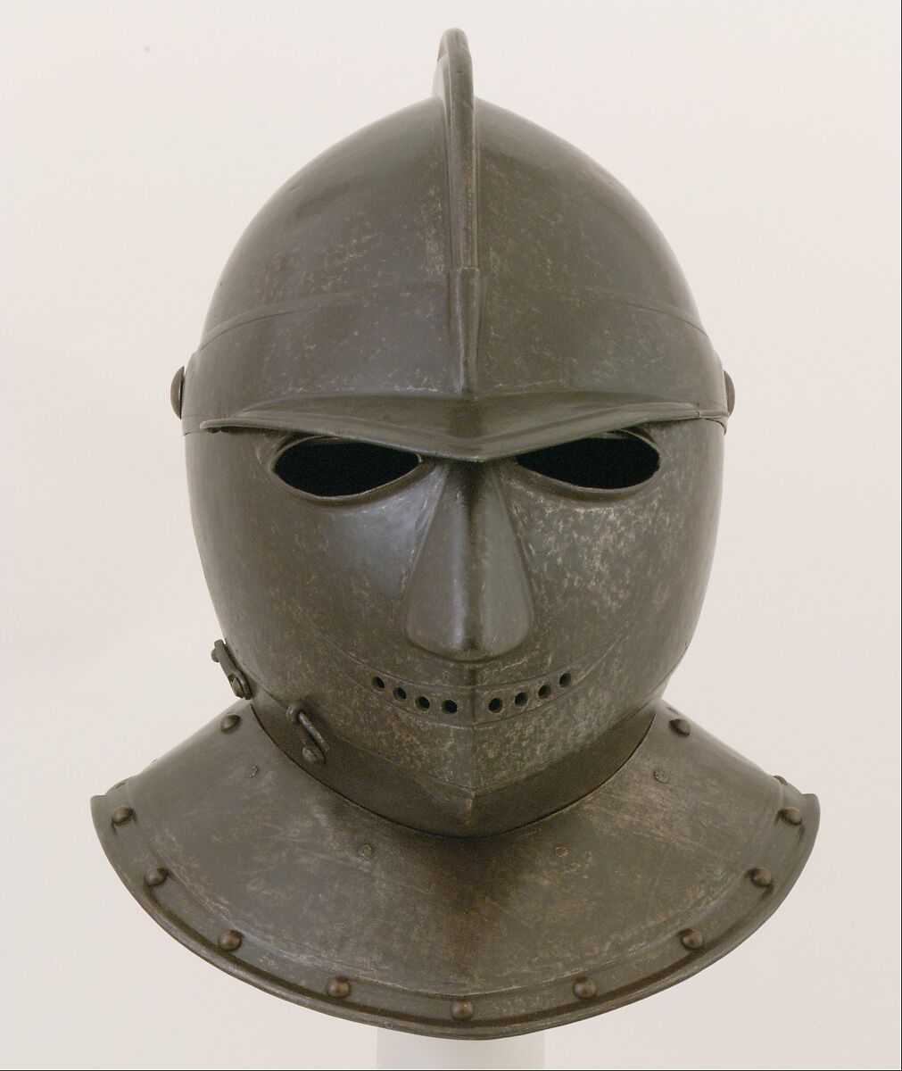 Closed Burgonet of "Savoyard" Type, Steel, leather, Italian