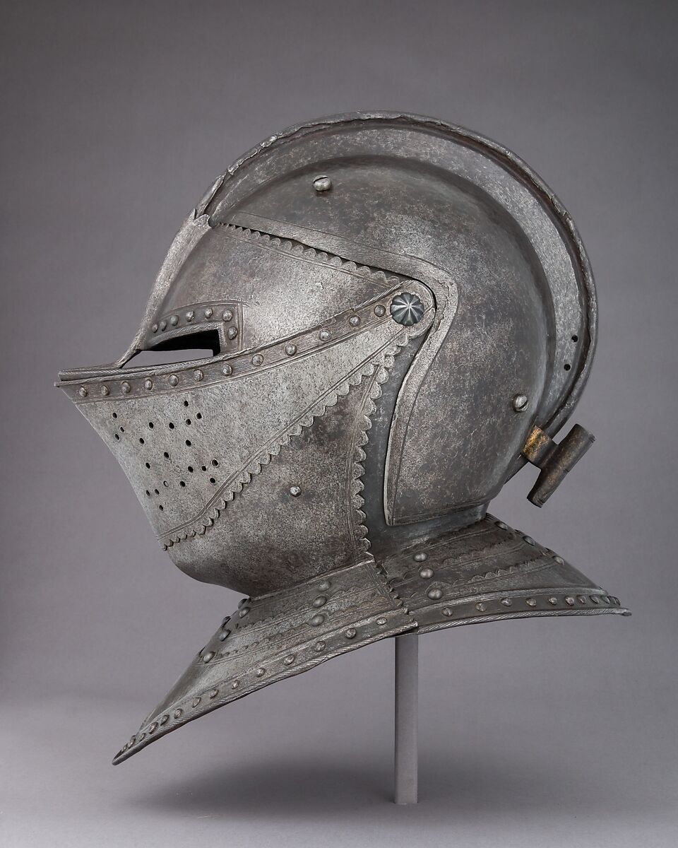 Close-Helmet for the Field, Steel, gold, French