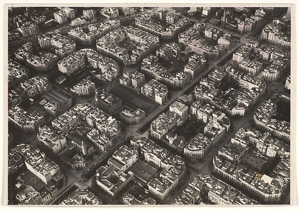 [View of Barcelona from a Balloon], Robert Petschow (German, 1888–1945), Gelatin silver print 