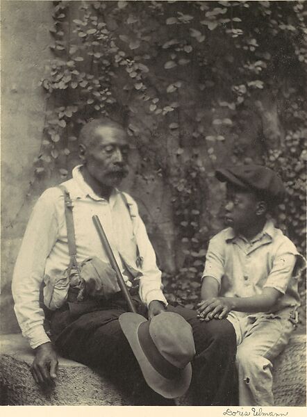 [Old Man with Boy], Doris Ulmann (American, 1882–1934), Platinum print 