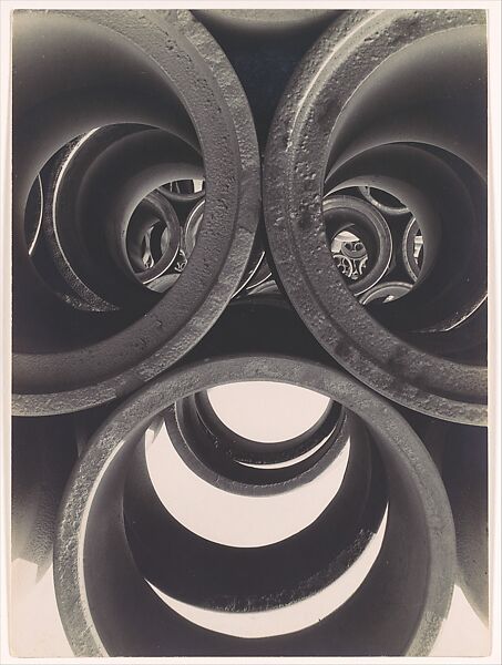 Brett Weston - [Water Pipe Abstraction; View through Circular Ends