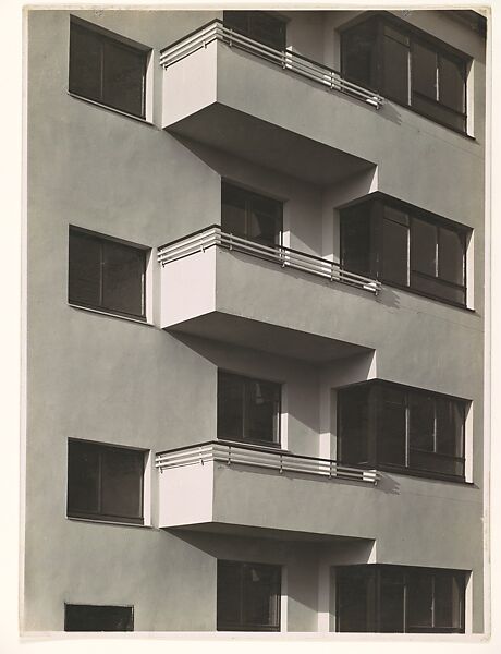 [Residential Apartment Block, Balconies, Kalkerfeld, Cologne], Werner Mantz (German, Cologne 1901–1983 Eijsden), Gelatin silver print 